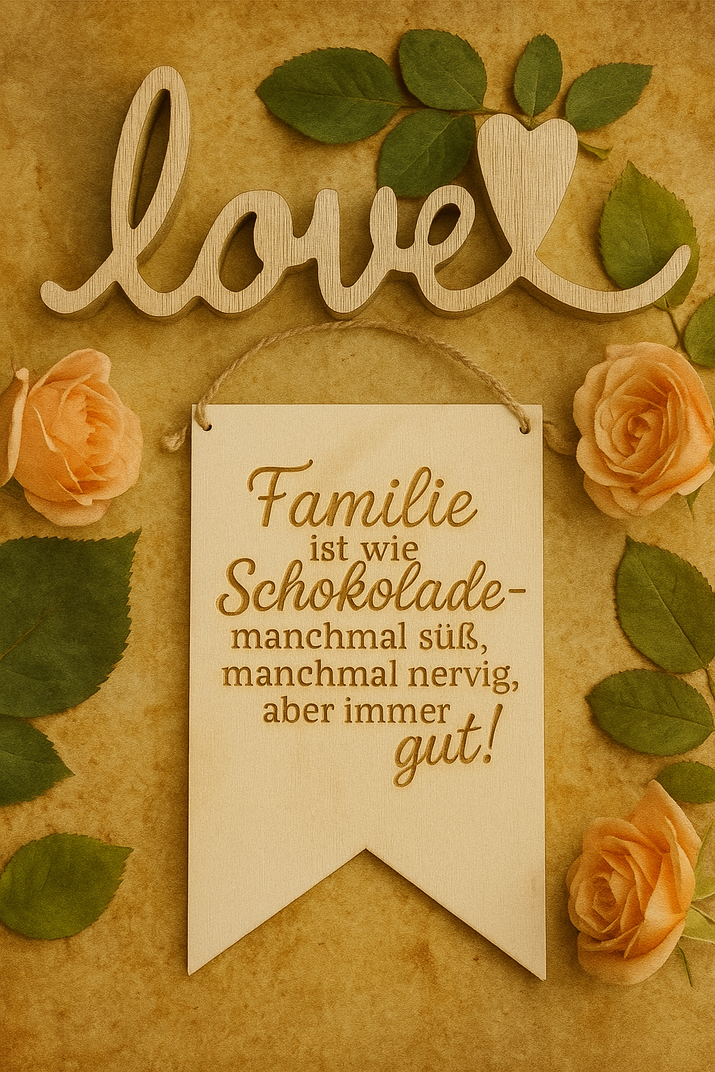 Holzschild "Familie"