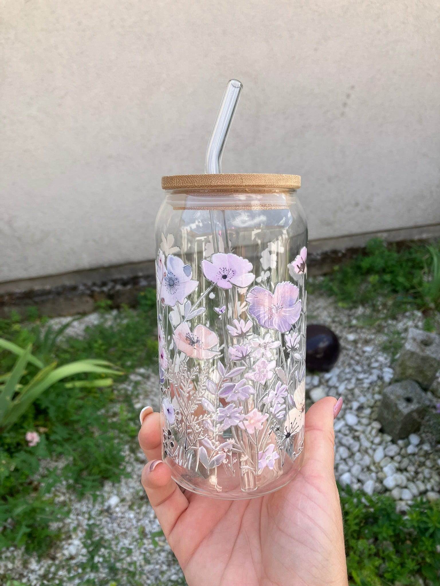 Trinkglas "Blumen"