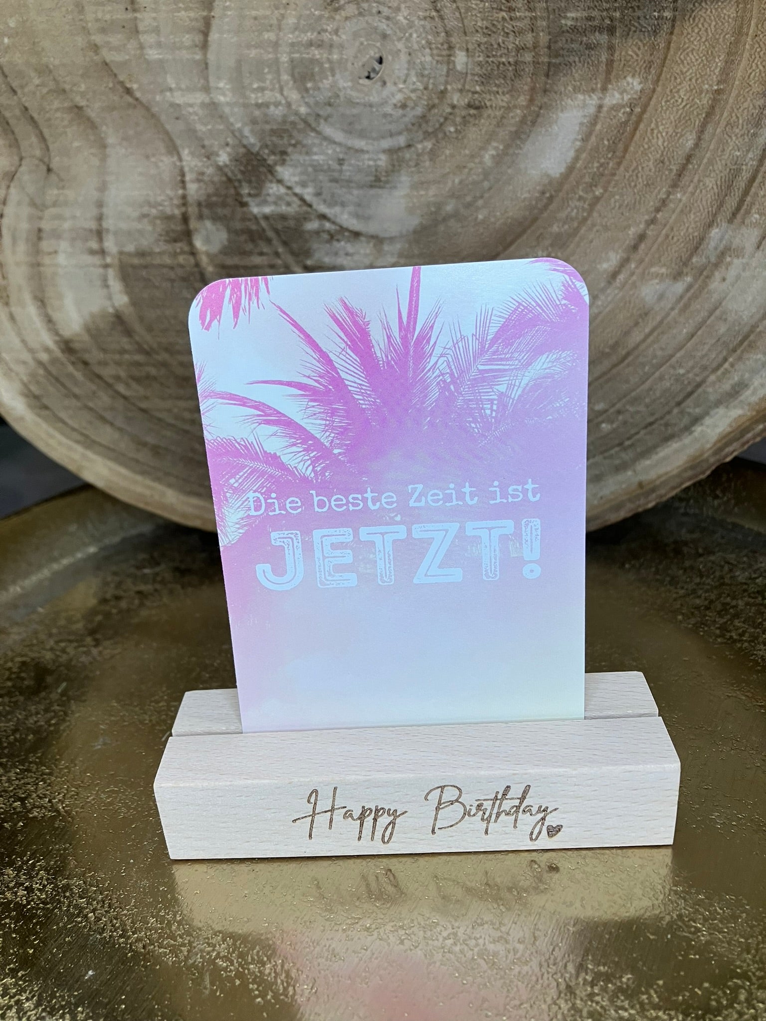 Fotohalter/Kartenhalter "Happy Birthday"