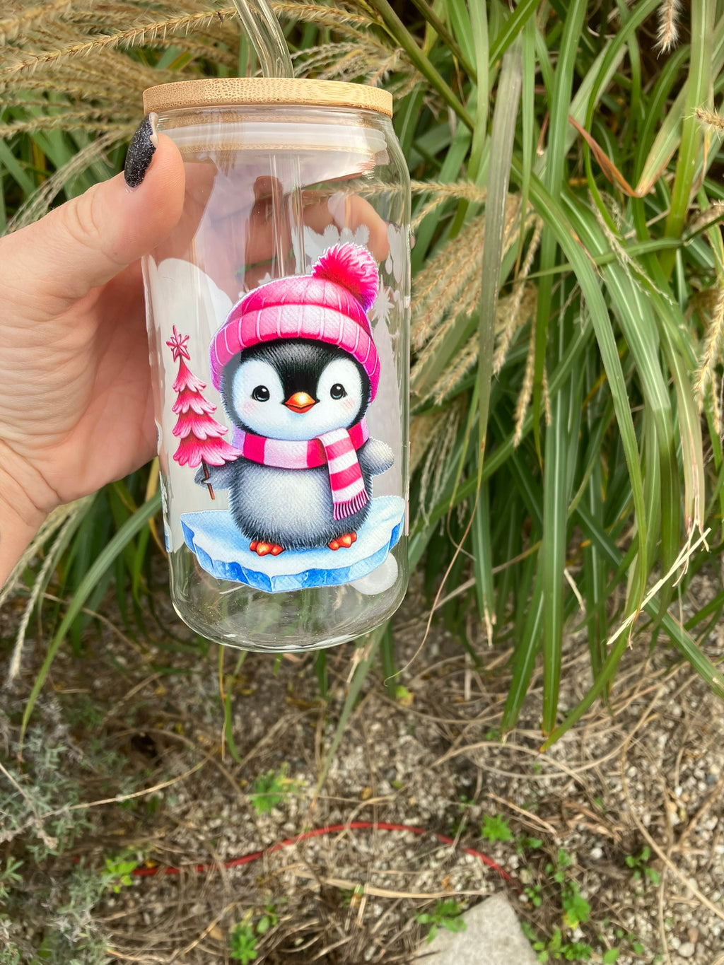 Trinkglas "Pinguine"