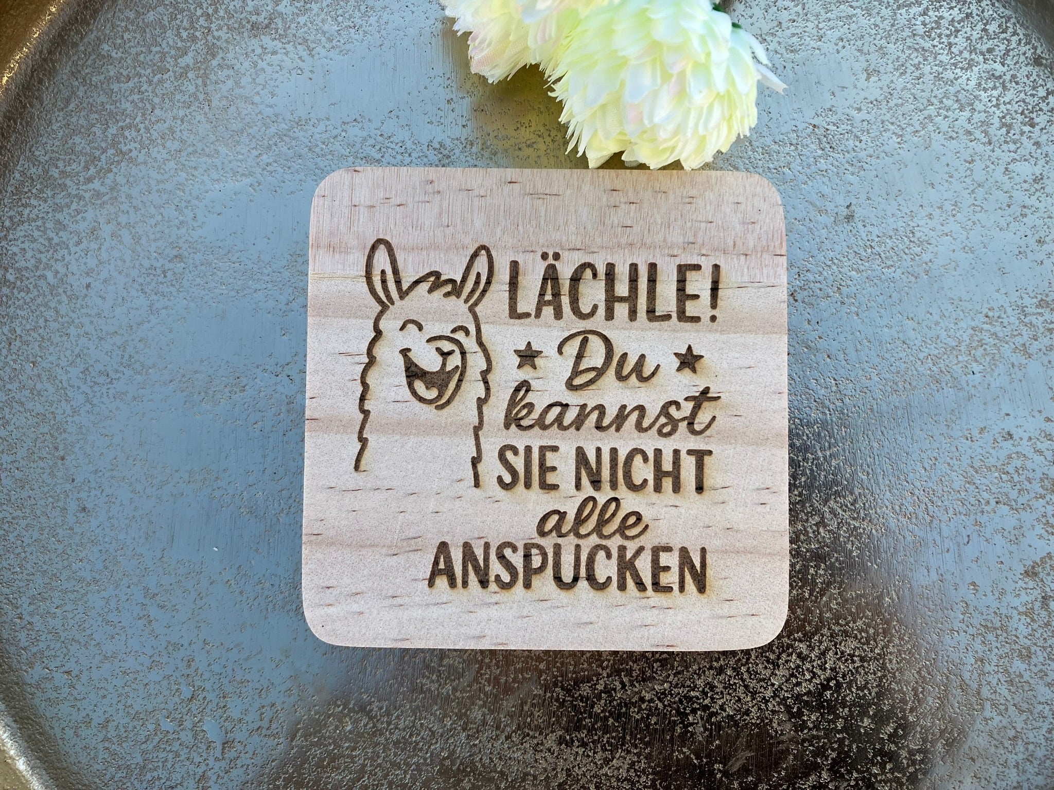 Glasuntersetzer (Lächle)